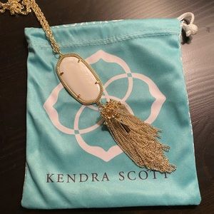 Gold and white Kendra Scott Rayne necklace